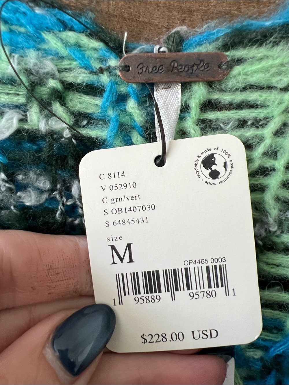 NWT Free People Women's Could It Be You Cardigan Sweater Size Medium - Picture 8 of 9